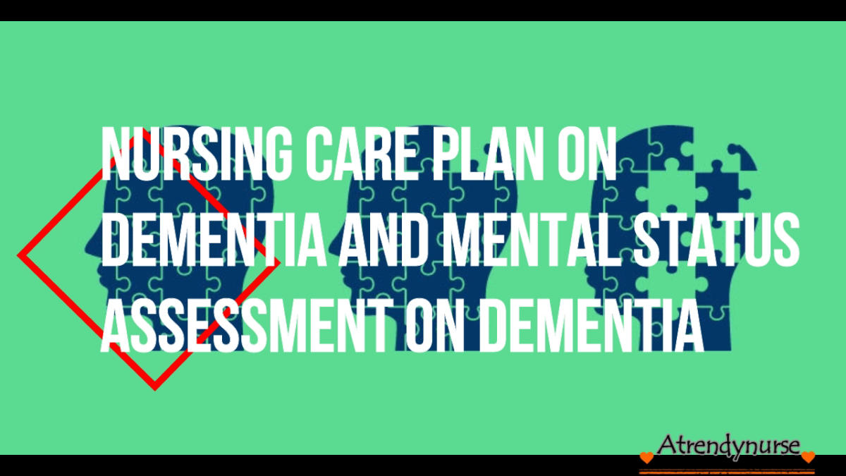 Nursing Care Plan on Dementia And Mental Status Assessment ON Dementia
