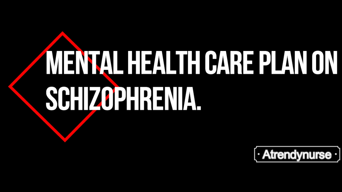 Mental Health Care Plan On Schizophrenia.